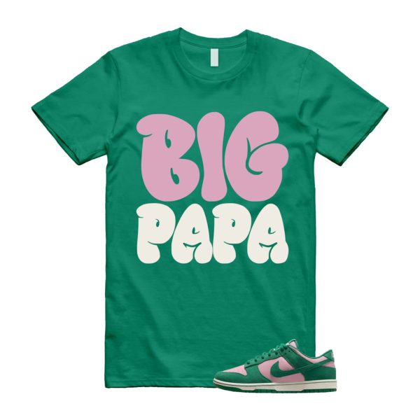 Dunk Pink Malachite Medium Soft Low Sail T Shirt Match PAPA ,FZ0549-600 Jezsport.com