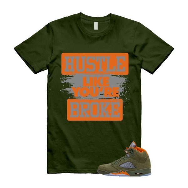 5 Olive Army Solar Orange Black Retro T Shirt Match HLYB Jezsport.com