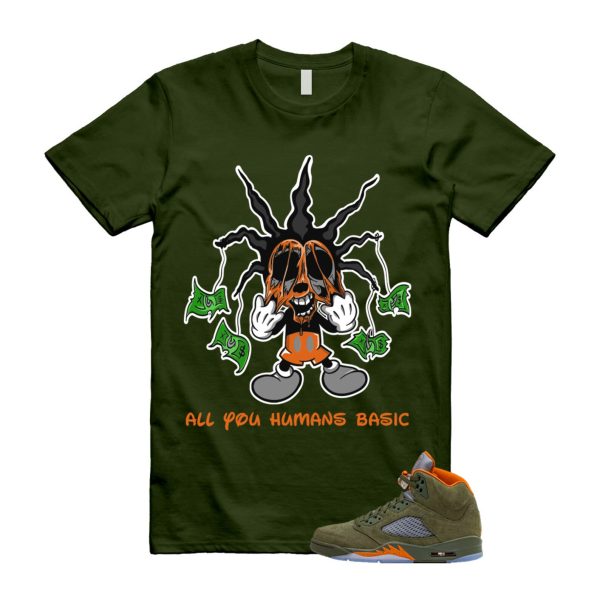 5 Olive Army Solar Orange Black Retro T Shirt Match HOOK Jezsport.com