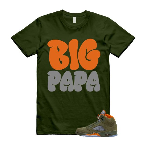 5 Olive Army Solar Orange Black Retro T Shirt Match PAPA Jezsport.com