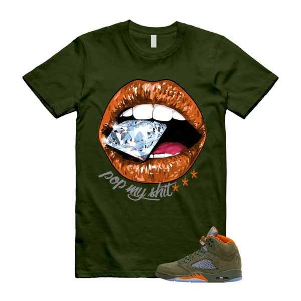 5 Olive Army Solar Orange Black Retro T Shirt Match POP Jezsport.com