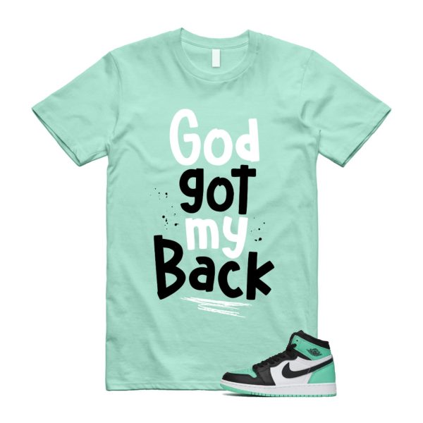 Green Glow 1 Retro High OG White Black Mint T Shirt Match GOD ,FD1437-130 Jezsport.com