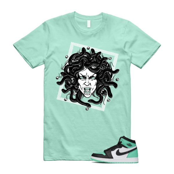 Green Glow 1 Retro High OG White Black Mint T Shirt Match SHM ,FD1437-130 Jezsport.com