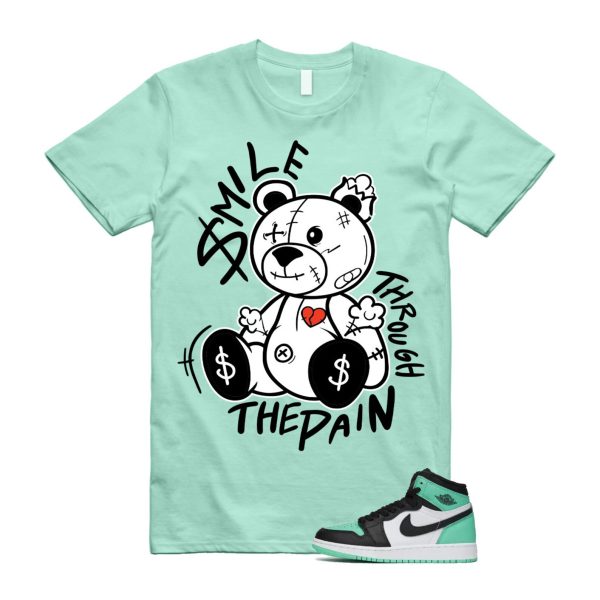 Green Glow 1 Retro High OG White Black Mint T Shirt Match SM2 ,FD1437-130 Jezsport.com