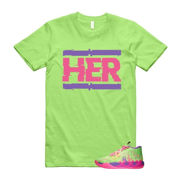 Inverse Toxic LaMelo Ball MB.01 Purple Glimmer Knockout Pink Green Gecko T Shirt Match HER Jezsport.com