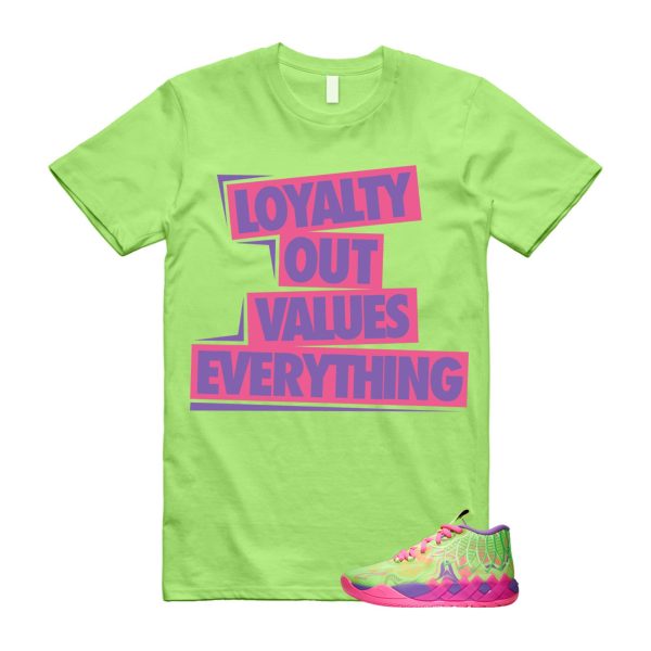 Inverse Toxic LaMelo Ball MB.01 Purple Glimmer Knockout Pink Green Gecko T Shirt Match LOVE Jezsport.com