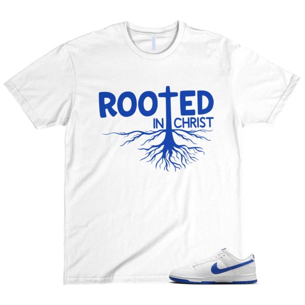 Dunk White Hyper Royal Summit Low T Shirt Match ROOTED ,DH9765-105 Jezsport.com