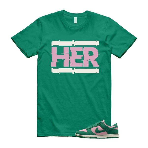 Dunk Pink Malachite Medium Soft Low Sail T Shirt Match HER ,FZ0549-600 Jezsport.com