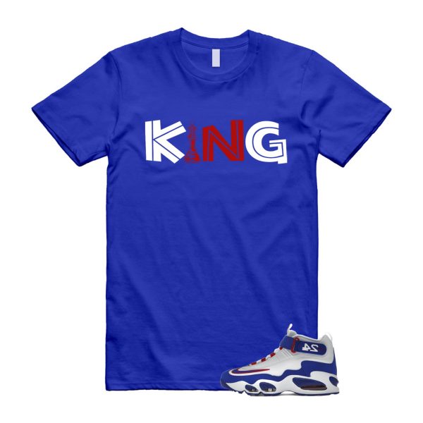 Air Griffey Max 1 USA White Blue Red 24 T Shirt Match KING ,DX3723-100 Jezsport.com