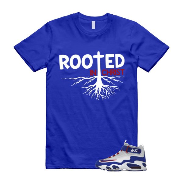 Air Griffey Max 1 USA White Blue Red 24 T Shirt Match ROOTED ,DX3723-100 Jezsport.com