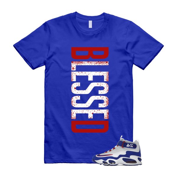 Air Griffey Max 1 USA White Blue Red 24 T Shirt Match VERTBLS ,DX3723-100 Jezsport.com