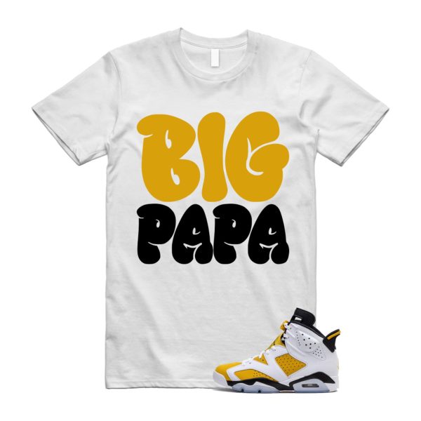 Yellow Ochre 6 Black White T Shirt Match PAPA ,CT8529-170 Jezsport.com