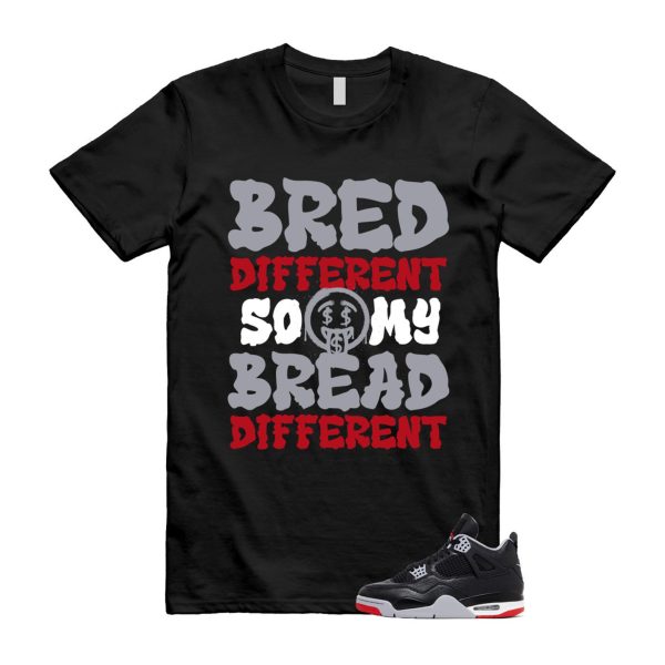 4 Bred Reimagined Black Cement Grey Varsity Red Summit White Retro T Shirt Match BDBD ,FV5029-006 Jezsport.com