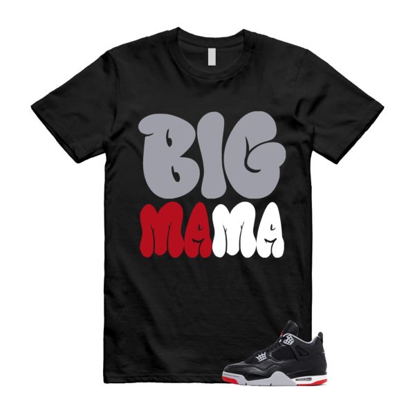 4 Bred Reimagined Black Cement Grey Varsity Red Summit White Retro T Shirt Match MAMA ,FV5029-006 Jezsport.com