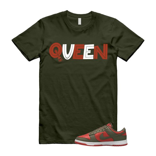 Dunk Mystic Red Cargo Khaki White Low T Shirt Match QUEEN ,DV0833-600 Jezsport.com