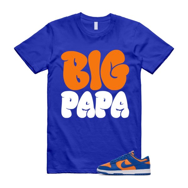 Dunk Knicks Team Royal Blue Orange Low Bright Ceramic T Shirt Match PAPA ,DV0833-800 Jezsport.com