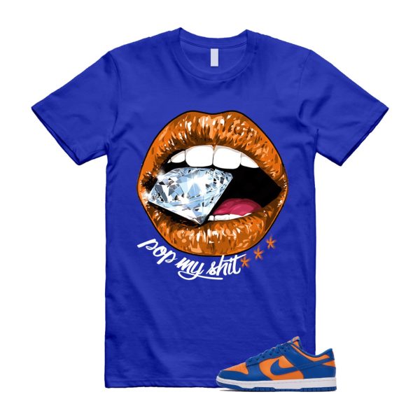 Dunk Knicks Team Royal Blue Orange Low Bright Ceramic T Shirt Match POP ,DV0833-800 Jezsport.com