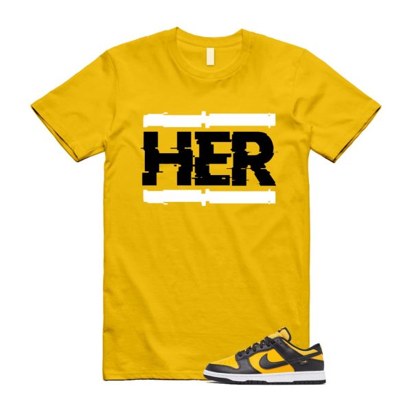 Dunk Reverse Goldenrod University Gold Black White Low T Shirt Match HER Jezsport.com