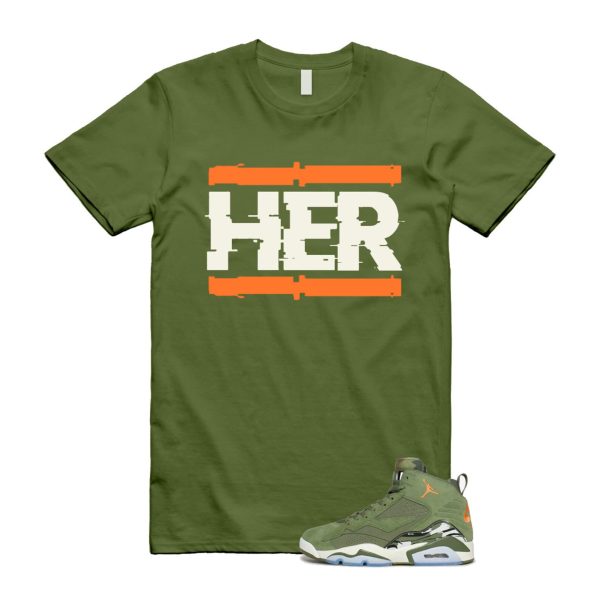 MVP Sky J Light Olive Bright Mandarin Orange Black Sail T Shirt Match HER ,DZ5578-300 Jezsport.com