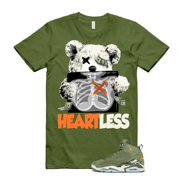 MVP Sky J Light Olive Bright Mandarin Orange Black Sail T Shirt Match HEART ,DZ5578-300 Jezsport.com