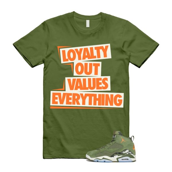 MVP Sky J Light Olive Bright Mandarin Orange Black Sail T Shirt Match LOVE ,DZ5578-300 Jezsport.com