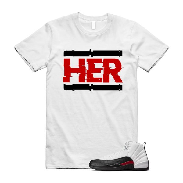 12 Taxi Flip White Gym Red Black T Shirt Match HER ,153265-162 Jezsport.com