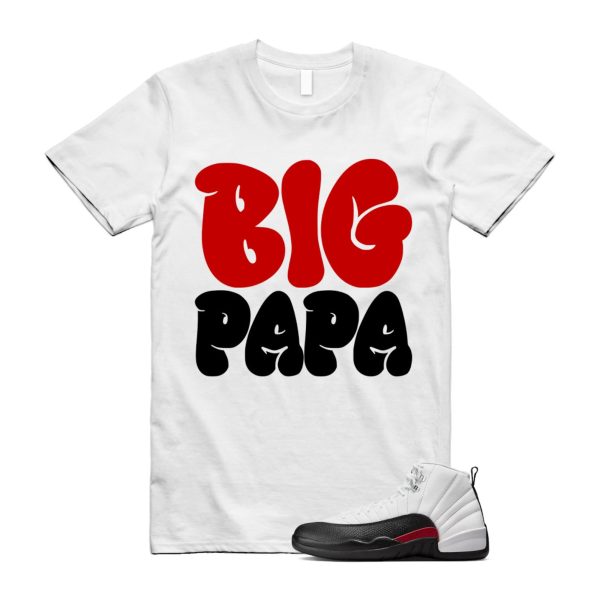 12 Taxi Flip White Gym Red Black T Shirt Match PAPA ,153265-162 Jezsport.com