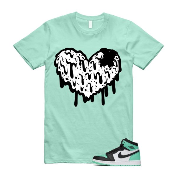 Green Glow 1 Retro High OG White Black Mint T Shirt Match DRHRT ,FD1437-130 Jezsport.com