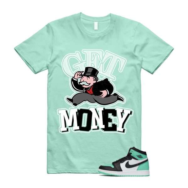 Green Glow 1 Retro High OG White Black Mint T Shirt Match GM ,FD1437-130 Jezsport.com