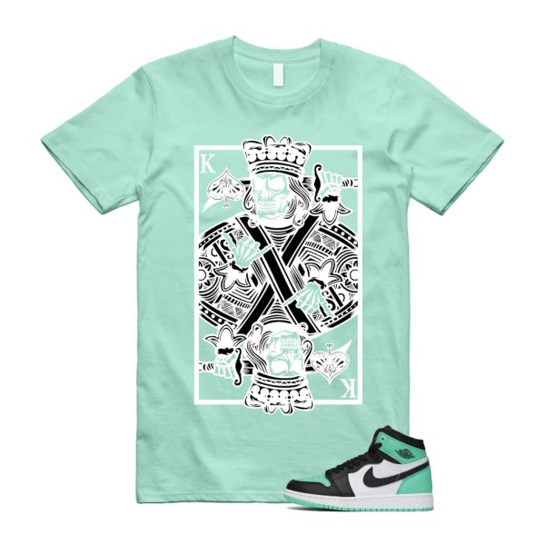 Green Glow 1 Retro High OG White Black Mint T Shirt Match KC ,FD1437-130 Jezsport.com