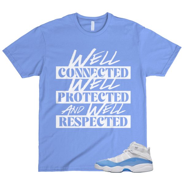 6 Rings UNC Valor Blue Ice White T Shirt Match WELL ,CW7037-100 Jezsport.com