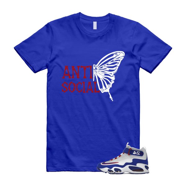 Air Griffey Max 1 USA White Blue Red 24 T Shirt Match ASB ,DX3723-100 Jezsport.com