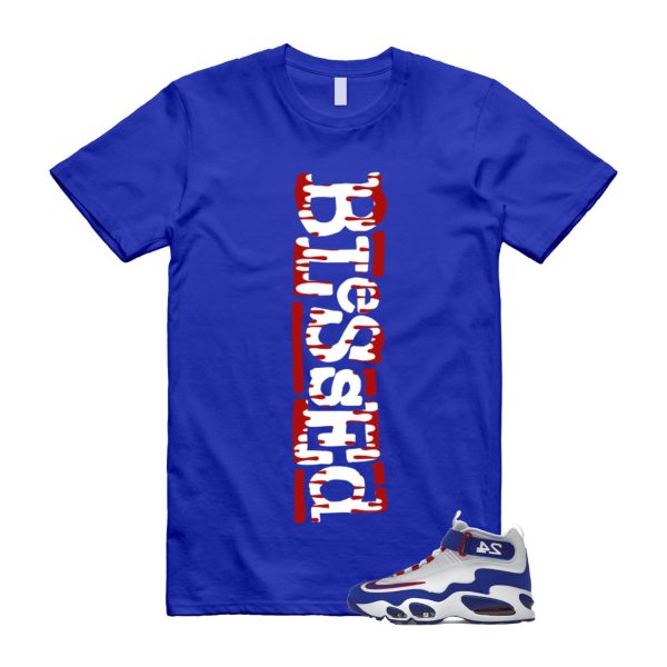 Air Griffey Max 1 USA White Blue Red 24 T Shirt Match B2 ,DX3723-100 Jezsport.com