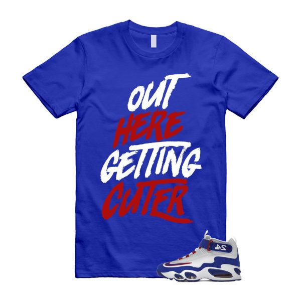 Air Griffey Max 1 USA White Blue Red 24 T Shirt Match CUTER ,DX3723-100 Jezsport.com