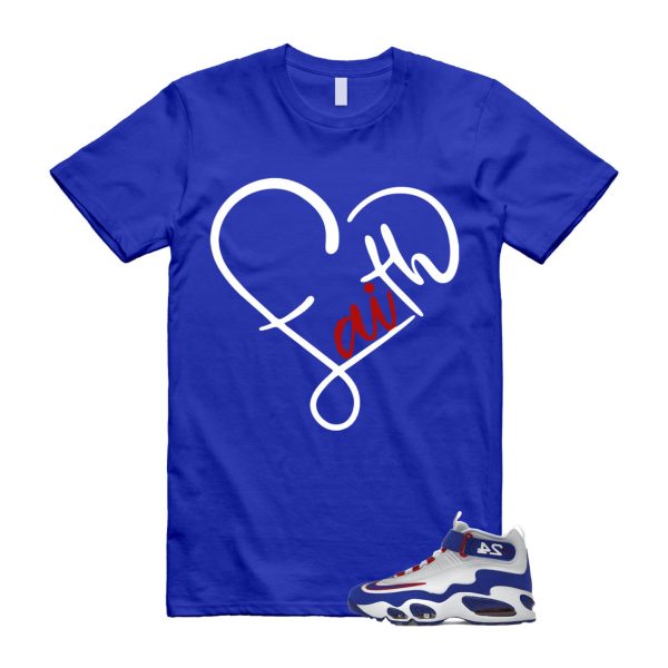 Air Griffey Max 1 USA White Blue Red 24 T Shirt Match FAITH ,DX3723-100 Jezsport.com