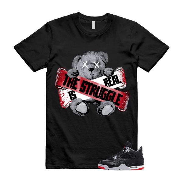 4 Bred Reimagined Black Cement Grey Varsity Red Summit White Retro T Shirt Match TSIR ,FV5029-006 Jezsport.com