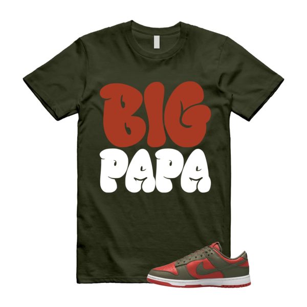 Dunk Mystic Red Cargo Khaki White Low T Shirt Match PAPA ,DV0833-600 Jezsport.com