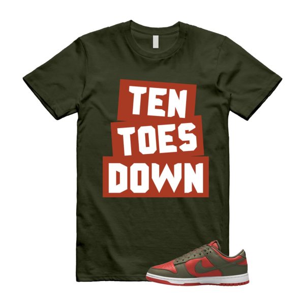 Dunk Mystic Red Cargo Khaki White Low T Shirt Match TTD ,DV0833-600 Jezsport.com