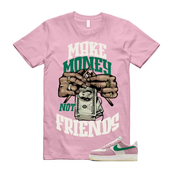 Air Force Pink Malachite 1 Low '07 LV8 Medium Soft Sail Alabaster T Shirt Match MM Jezsport.com