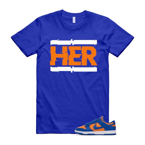 Dunk Knicks Team Royal Blue Orange Low Bright Ceramic T Shirt Match HER ,DV0833-800 Jezsport.com