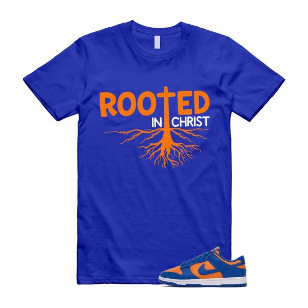 Dunk Knicks Team Royal Blue Orange Low Bright Ceramic T Shirt Match ROOTED ,DV0833-800 Jezsport.com