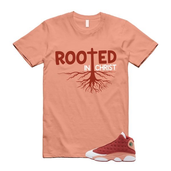 13 Dune Red Terra Blush White T Shirt Match ROOTED ,DJ5982-601 Jezsport.com