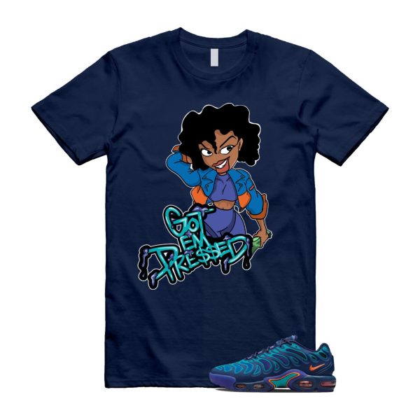 Air Max Plus Drift Midnight Navy Total Orange Dusty Cactus T Shirt Match PRESSED ,FD4290-400 Jezsport.com