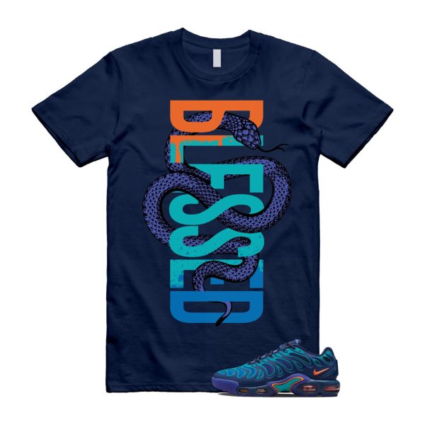 Air Max Plus Drift Midnight Navy Total Orange Dusty Cactus T Shirt Match SNAKEBLS Jezsport.com