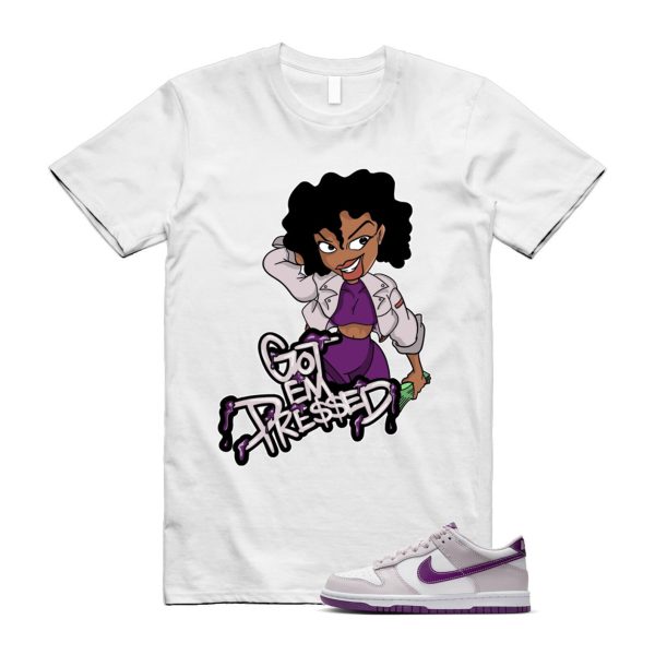 Dunk Platinum Violet Viotech White Low T Shirt Match PRESSED ,FB9109-104 Jezsport.com