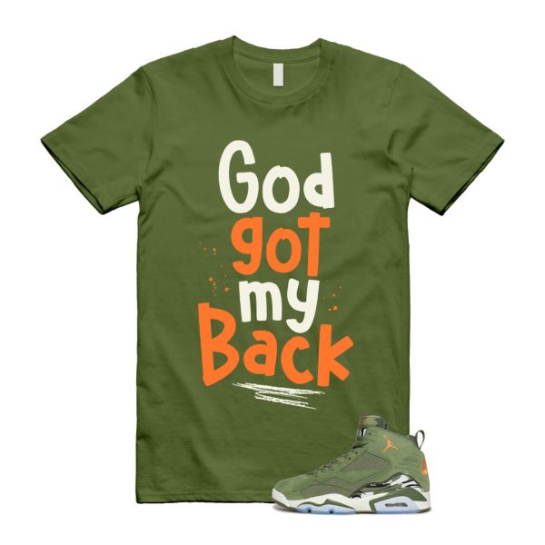 MVP Sky J Light Olive Bright Mandarin Orange Black Sail T Shirt Match GOD ,DZ5578-300 Jezsport.com