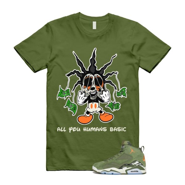 MVP Sky J Light Olive Bright Mandarin Orange Black Sail T Shirt Match HOOK ,DZ5578-300 Jezsport.com