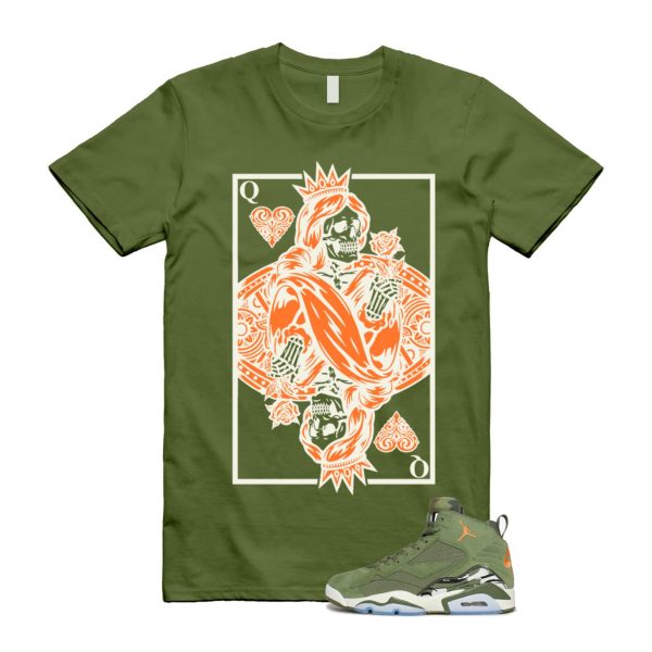 MVP Sky J Light Olive Bright Mandarin Orange Black Sail T Shirt Match QC ,DZ5578-300 Jezsport.com