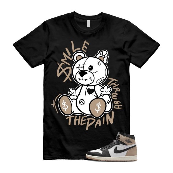 1 Latte High OG Legend Medium Brown White Sail Black T Shirt Match SM2, FD2597-021 Jezsport.com