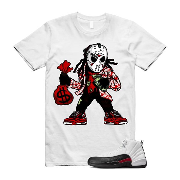 12 Taxi Flip White Gym Red Black T Shirt Match JASON ,153265-162 Jezsport.com